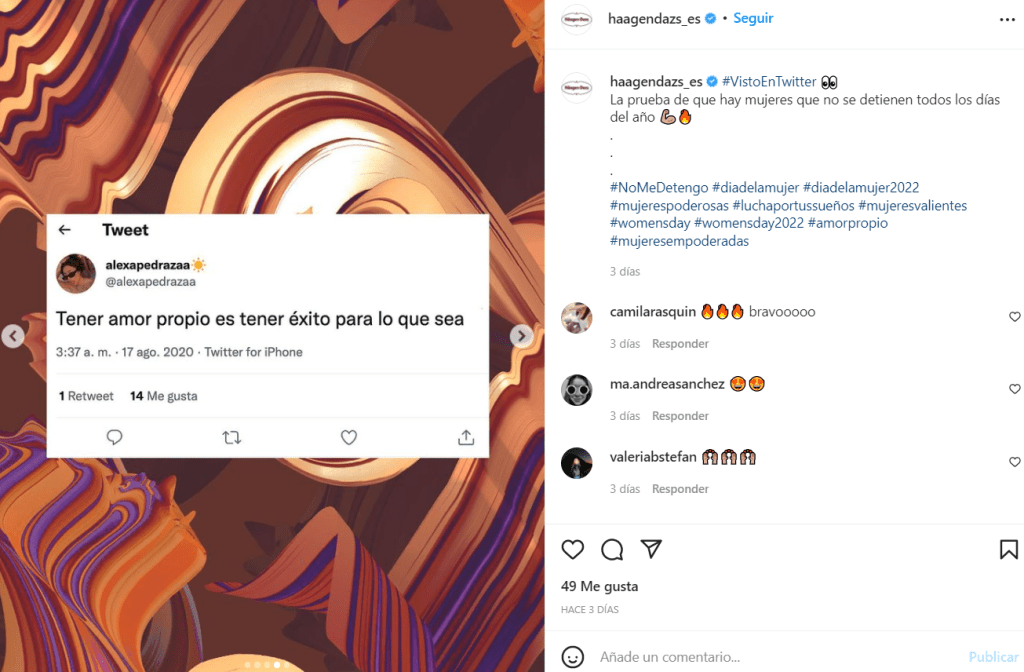 Häagen-Dazs Comentarios positivos